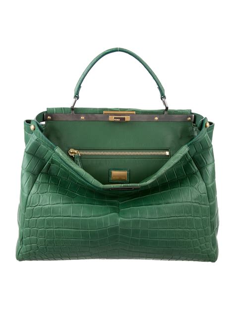 fendi peekaboo large replica|fendi peekaboo crocodile.